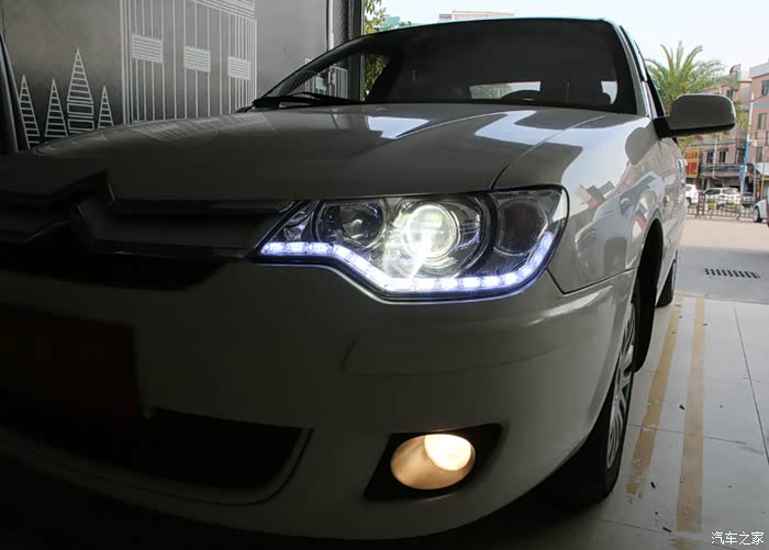 东风雪铁龙新爱丽舍改灯大灯灯光升级改装