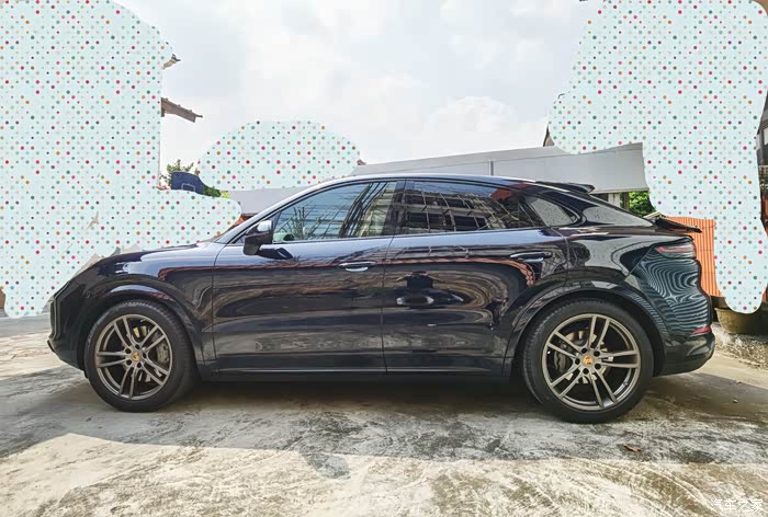 卡宴scoupe月光蓝5月订车9月提车