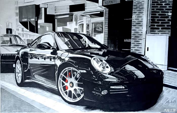 手绘911turbo