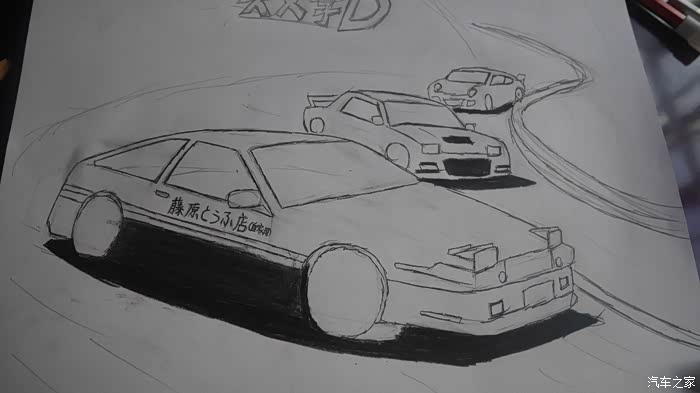 【图】【w画车】丰田ae86_汽车插画论坛_汽车之家论坛