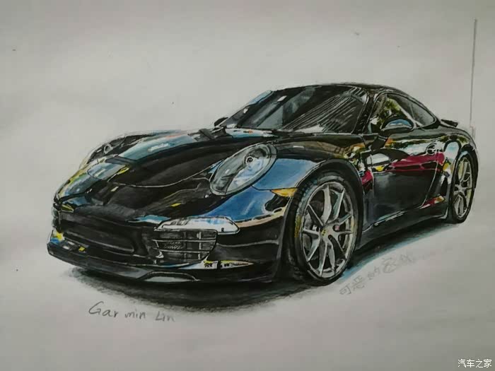 手绘911carrera附过程