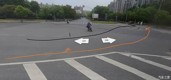 这种路口中黄色的引流线不当心压一下要紧吗