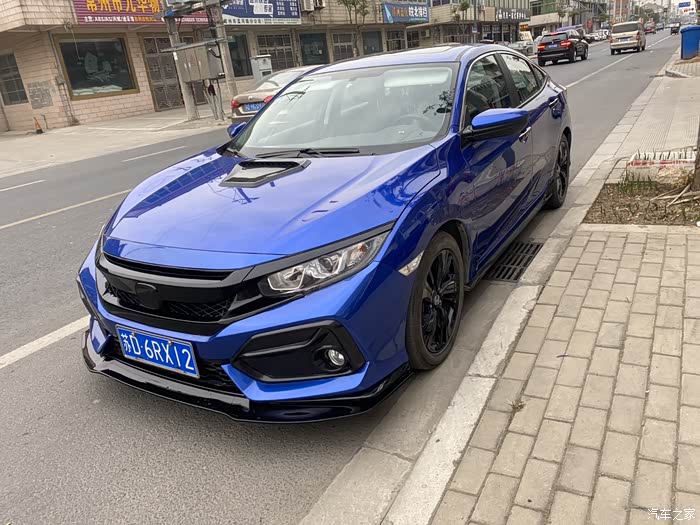 蓝色燃动思域小改si包围前铲风刀