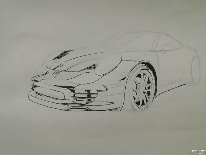 【图】手绘911 carrera 附过程_保时捷911论坛_汽车之家论坛