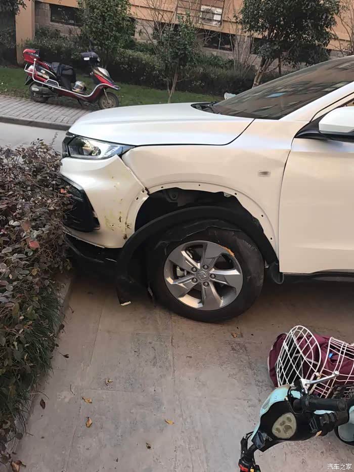 提车一个月女司机这个一血交得有点痛