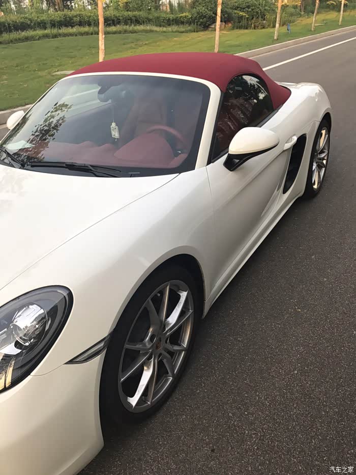 【图】白外红内红顶,718boxster提车作业_保时捷718论坛_汽车之家论坛