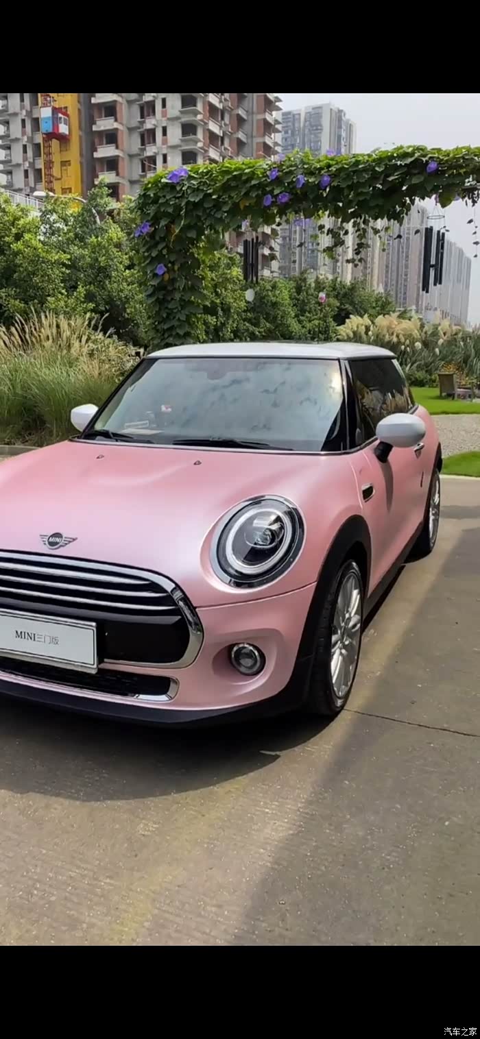 粉色小可爱宝马mini超爱你