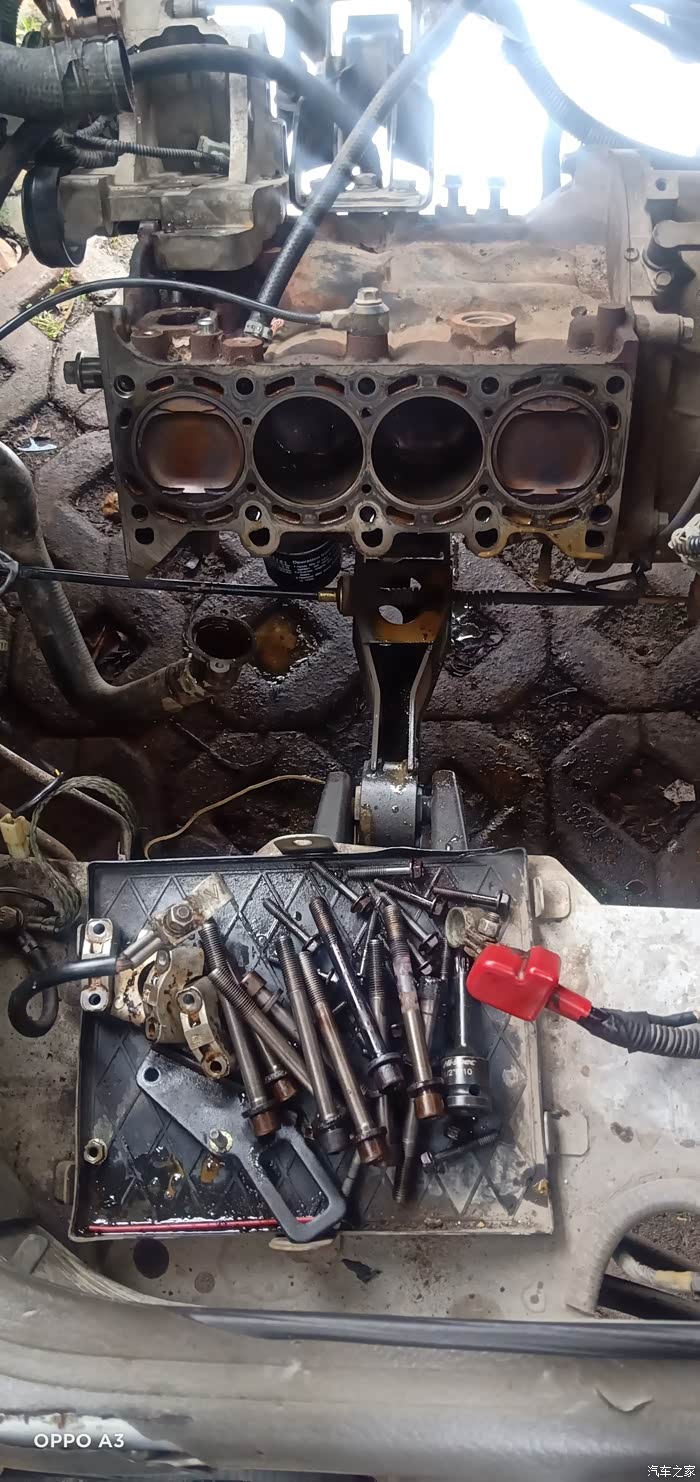 停露天小区车位上,发动机冻坏进水,自己大修发动机_五菱荣光论坛_汽车
