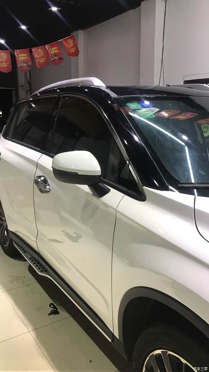 青岛广汽传祺gs4车友会616大帅哥的改黑顶膜作业(二少给个精)