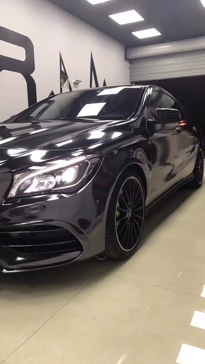 【图】cla45电镀镜面钨钢黑贴膜作业_奔驰amg论坛_汽车之家论坛