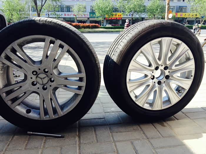 【图】glk300首改8j et41轮毂配245/50/r18轮胎_奔驰glk级论坛_汽车之