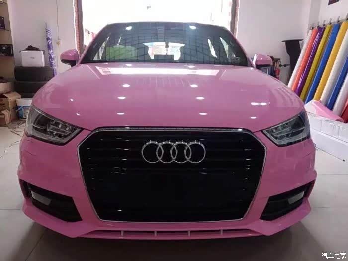 16款粉色奥迪a1小公举芭比粉喔萌萌哒
