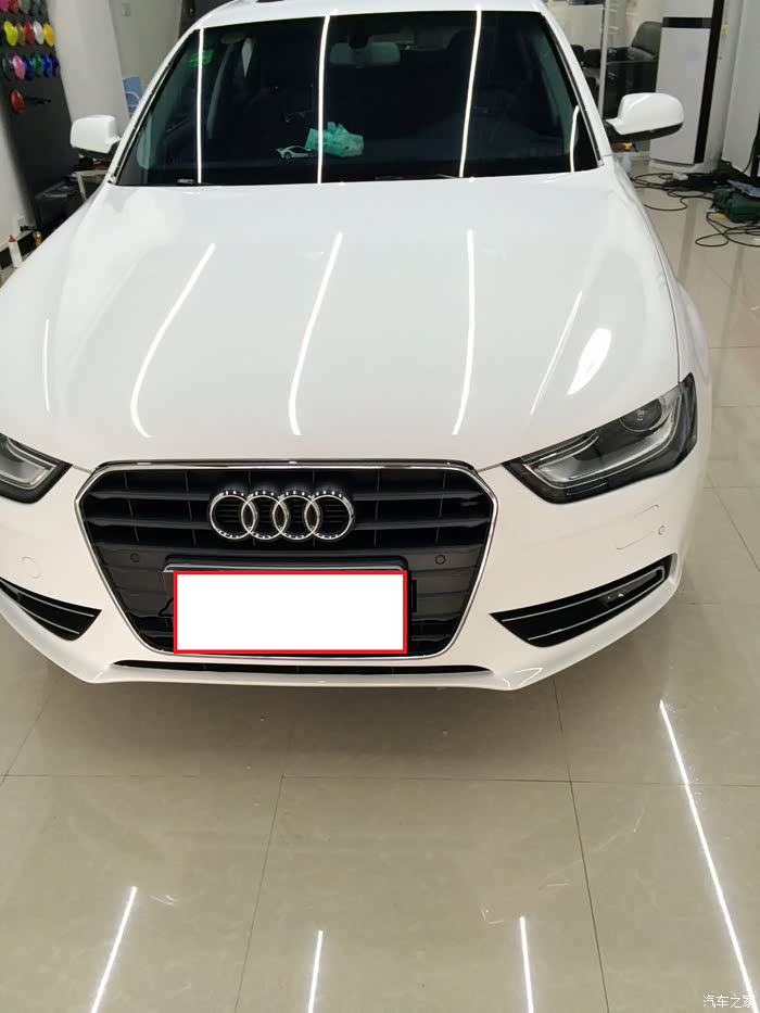 a4l整车车身贴膜改色(白色变珠光海蓝,黑顶,小拉花)