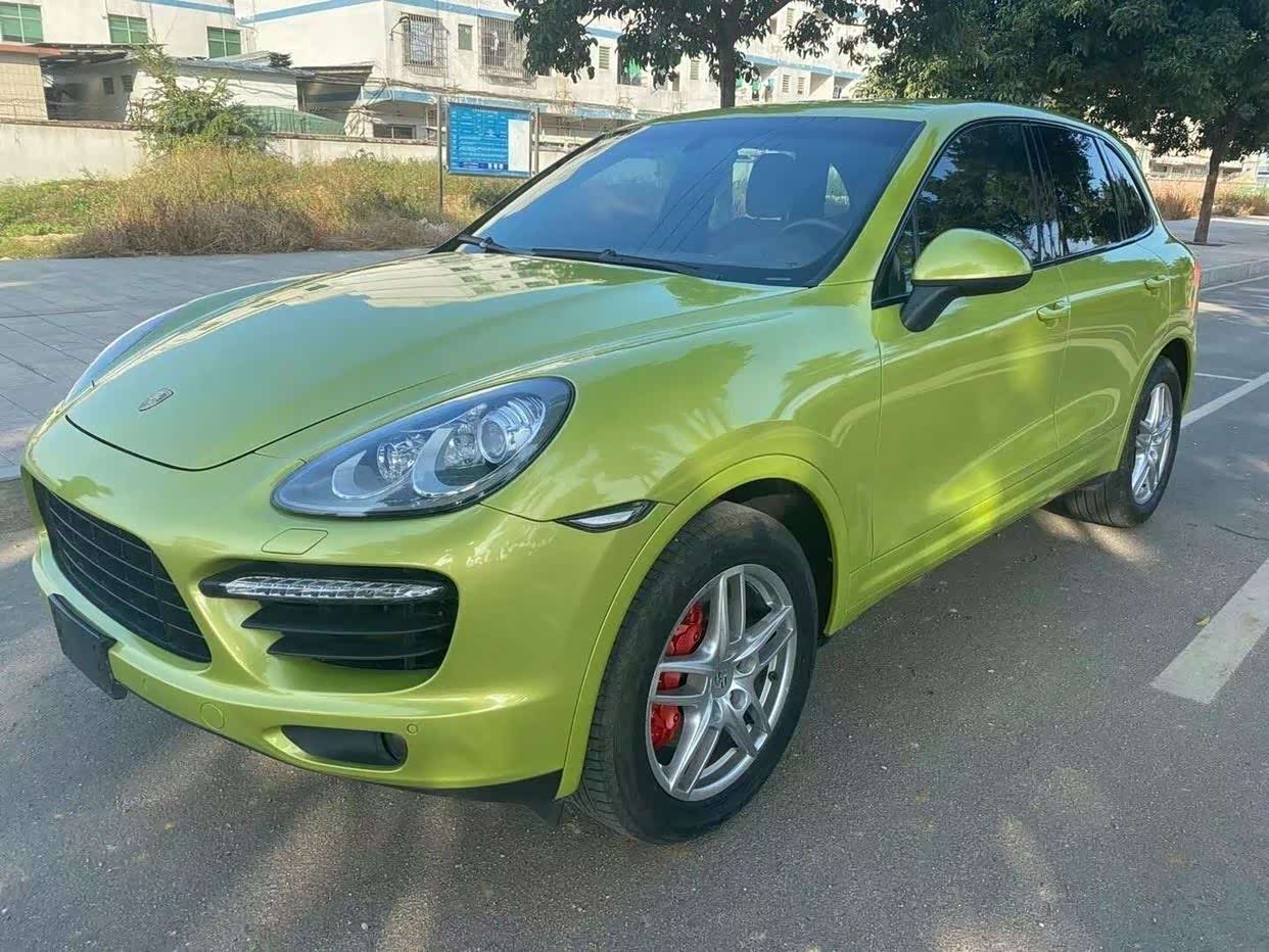 保时捷卡4.8s荧光绿,这涂装看着就环保