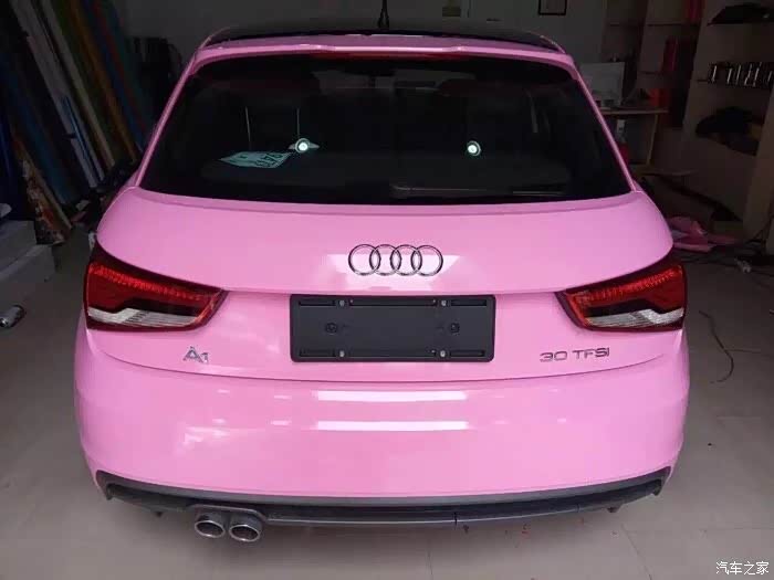 16款粉色奥迪a1小公举芭比粉喔萌萌哒