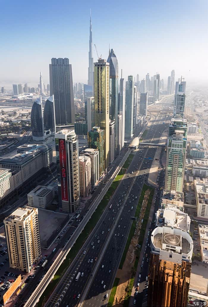 航拍最美国家迪拜自带大片特效白天