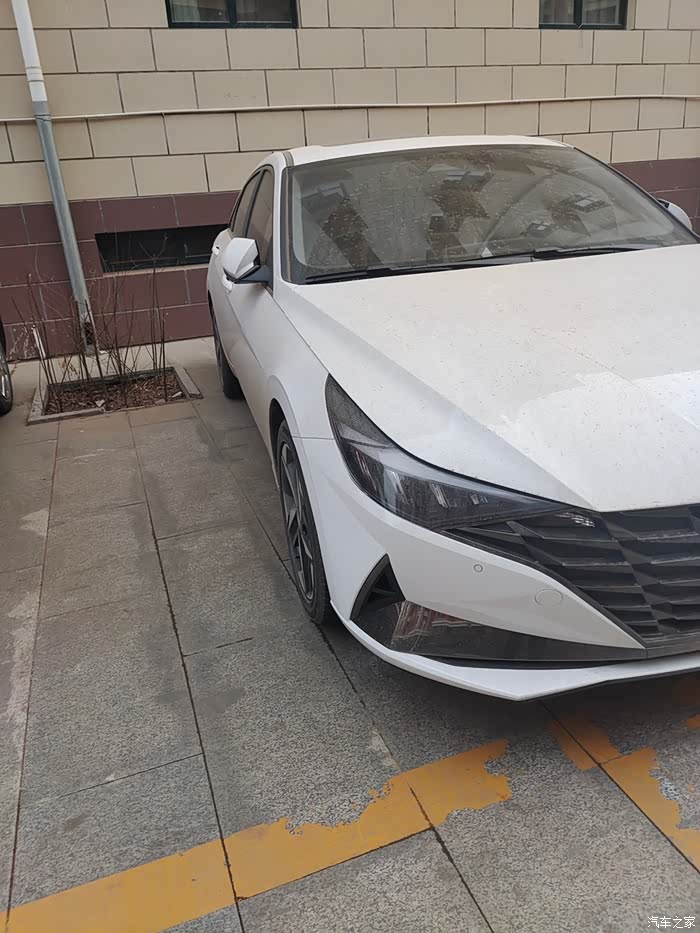 下雨天我的第七代伊兰特-小白白 颜值神车