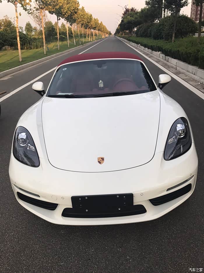 【图】白外红内红顶,718boxster提车作业_保时捷718论坛_汽车之家论坛