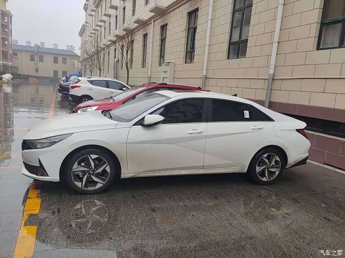 下雨天我的第七代伊兰特-小白白 颜值神车