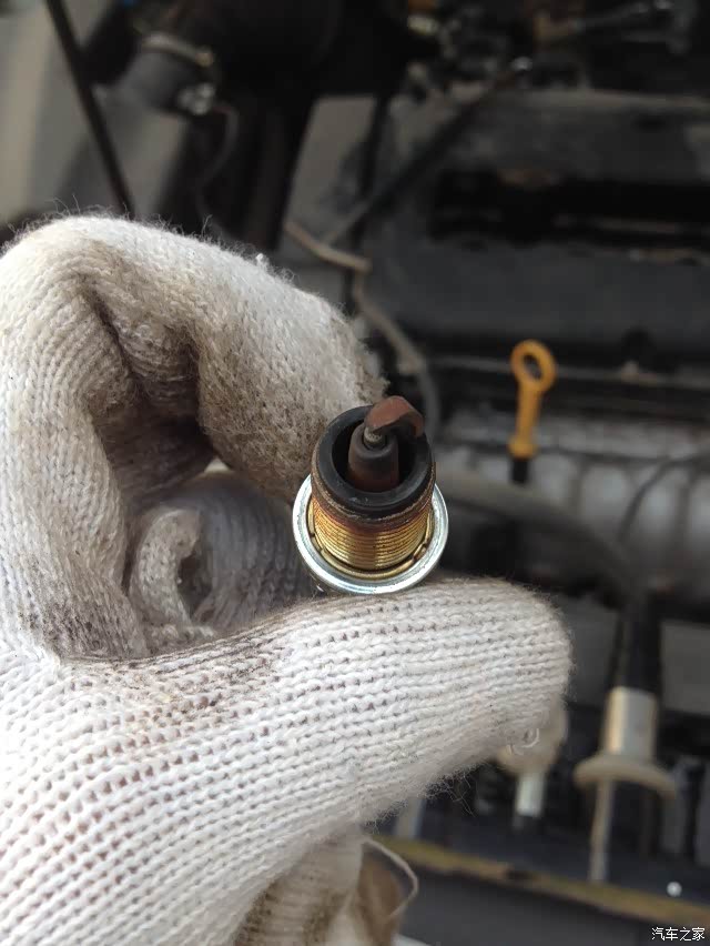 老科更换了胶套检查火花塞