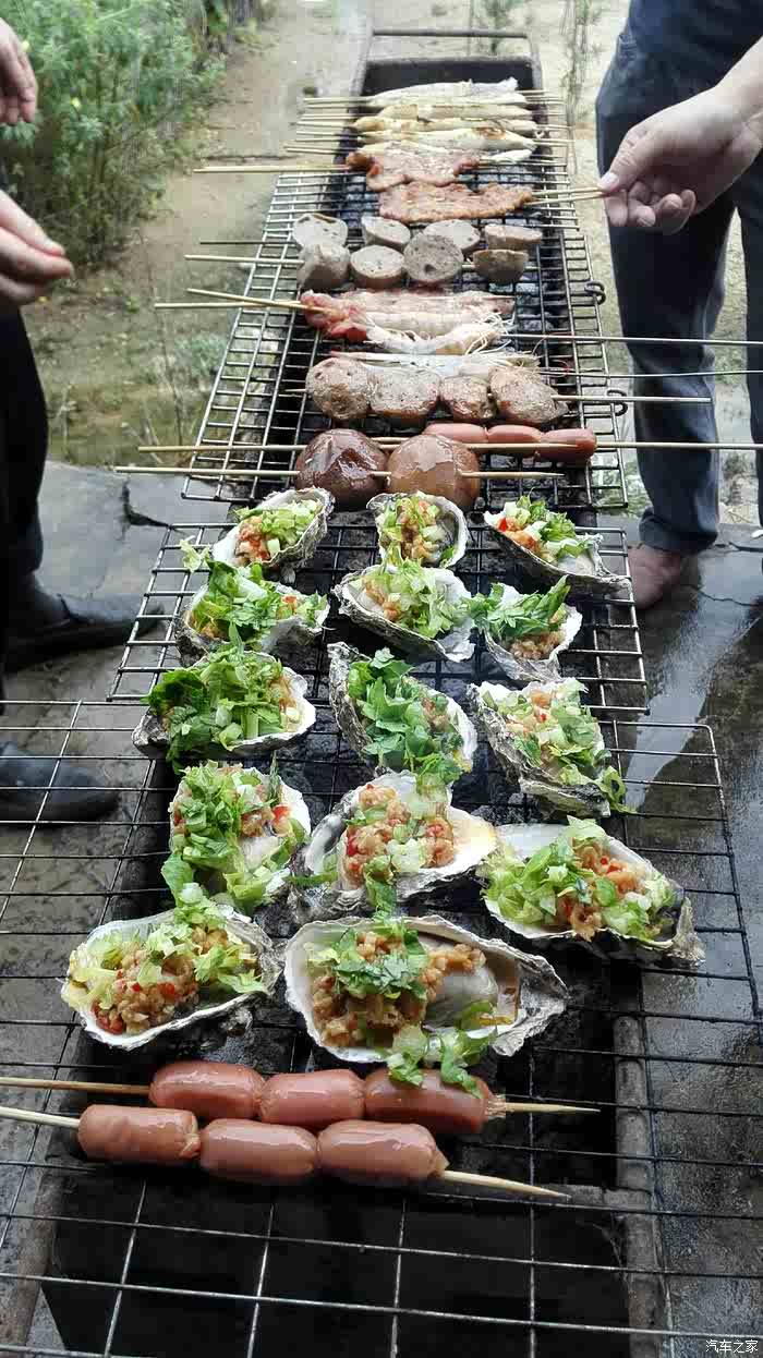 秋雨拂草石音坝开心农场处处蛙.烧烤美色乐分享别离再邀客临家