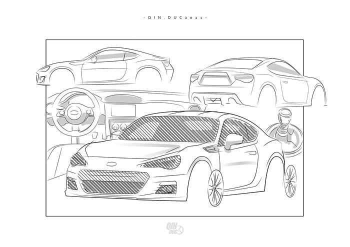 人类高质量酷车漫画改装斯巴鲁brz劲爆车型壁纸任你选择