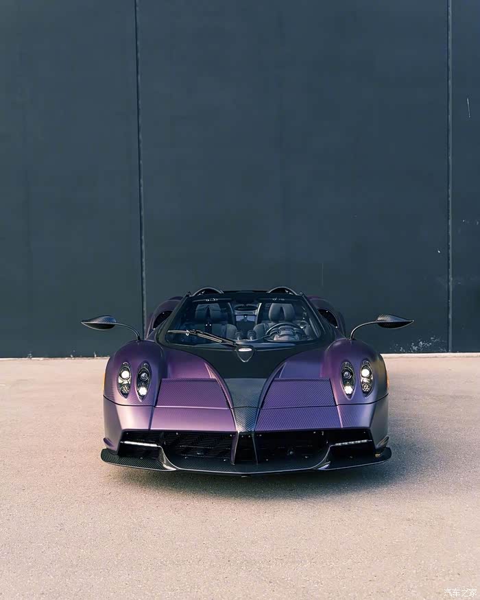 帕加尼huayraroadster超级超级漂亮的的紫碳