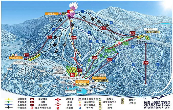 万达滑雪场平面图