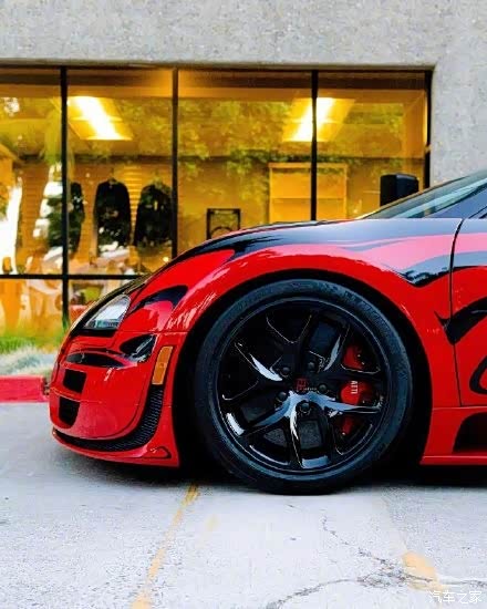 红黑双拼布加迪bugatti veyron,就是这么有范_精彩图集论坛_汽车之家