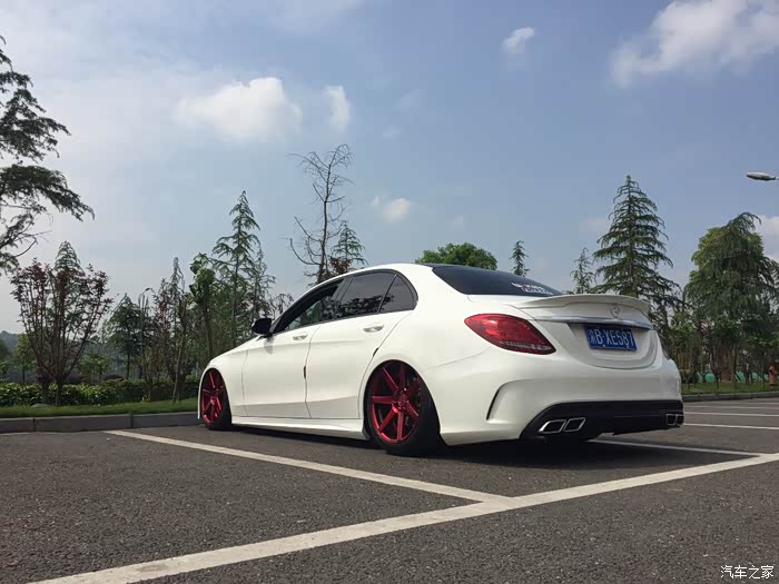 重庆奔驰c200气动改装作业!申精