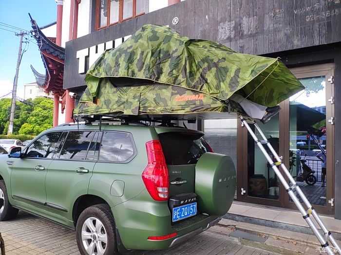 【图】哈佛h9安装拓乐横杆加yakima迷彩车顶帐篷_哈弗h9论坛_汽车之家