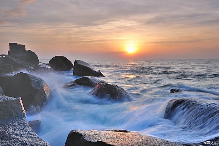 红海湾日出图片