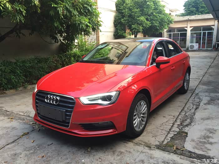 找小3就要骚,人生第4辆车奥迪a3米萨诺红提车认证作业