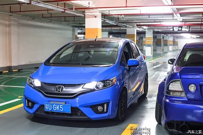 潮州车友蓝色本田飞度gk5