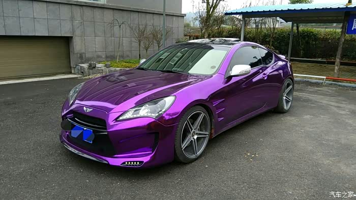 原车劳恩斯酷派,改装内容:贴膜紫色, 前包围,翼子板,轮毂(轮毂我可以